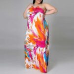 plus size backless dress-left side view