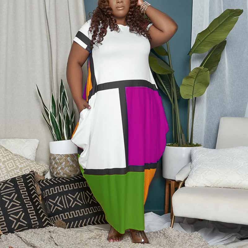 loose summer dresses plus size-rose red