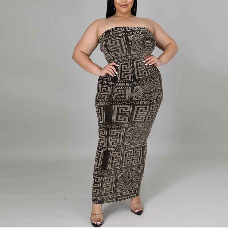 plus size bodycon club dresses-gary-front view