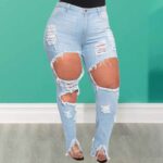 ripped jean plus size-model view