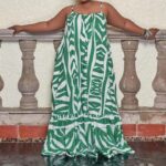 women's plus size maxi dresses-green