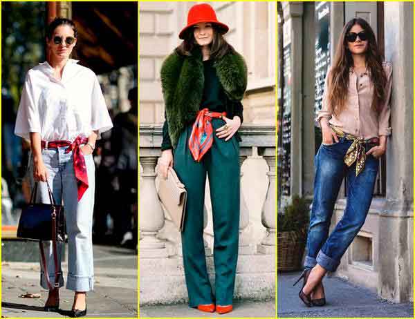 How To Make Yourself Look Taller-Belt-of-silk-scarves-model-view