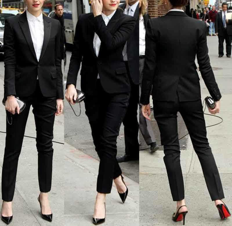 How To Dress Elegantly-womens-The-matching-of-black-suits