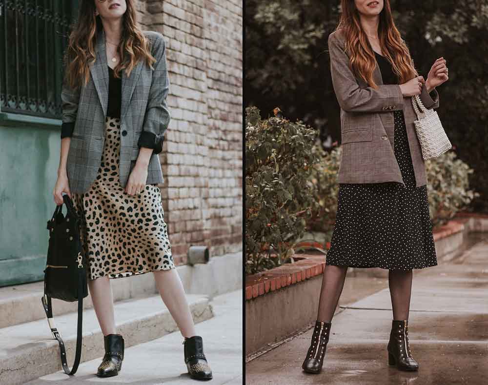 How To Match Casual Work Outfits-Suit-jacket-+-dress