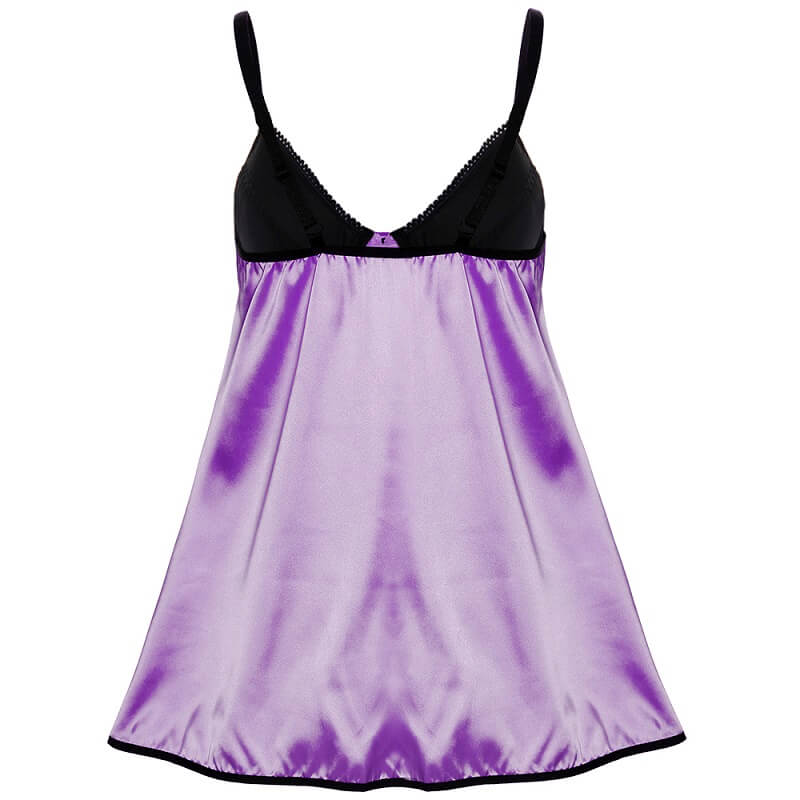 Lingerie For Full Figured Women purple color front details (2)